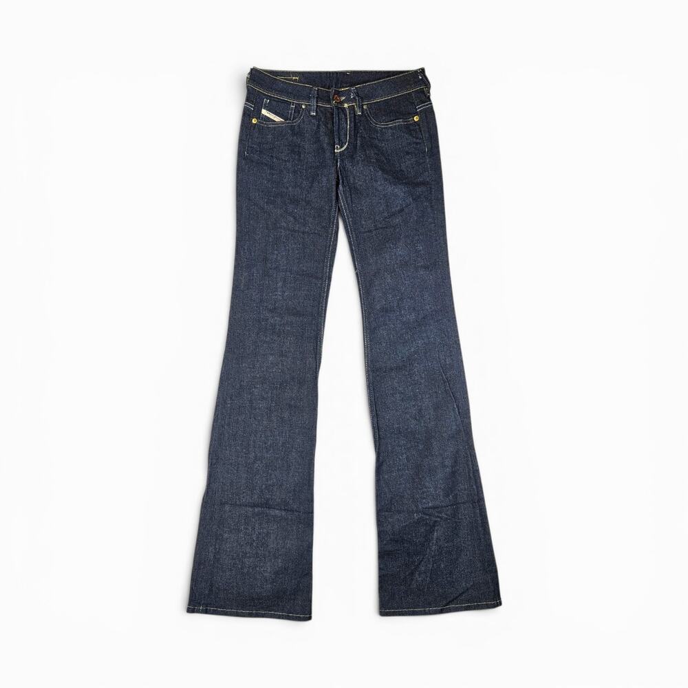 Y2k Diesel Low-Rise Jeans Flared Selvedge Denim - Size 25